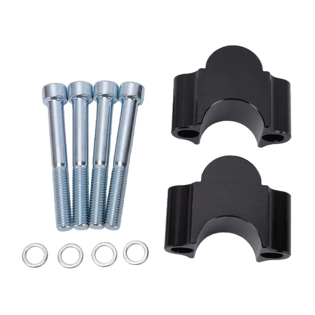28mm Handlebar Riser Mount Clamp Aluminum Alloy Handle Bar Risers Clamps Adapter for Dirt Bike Motorcycle Black