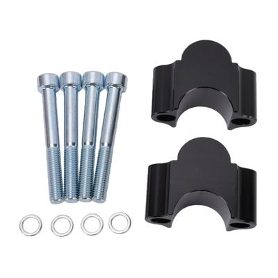 28mm Handlebar Riser Mount Clamp Aluminum Alloy Handle Bar Risers Clamps Adapter for Dirt Bike Motorcycle Black