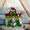 Grinch Theme Printed Blanket Perfect For Couch Bed Travel Outdoor Use Machine Washable Cozy Durable