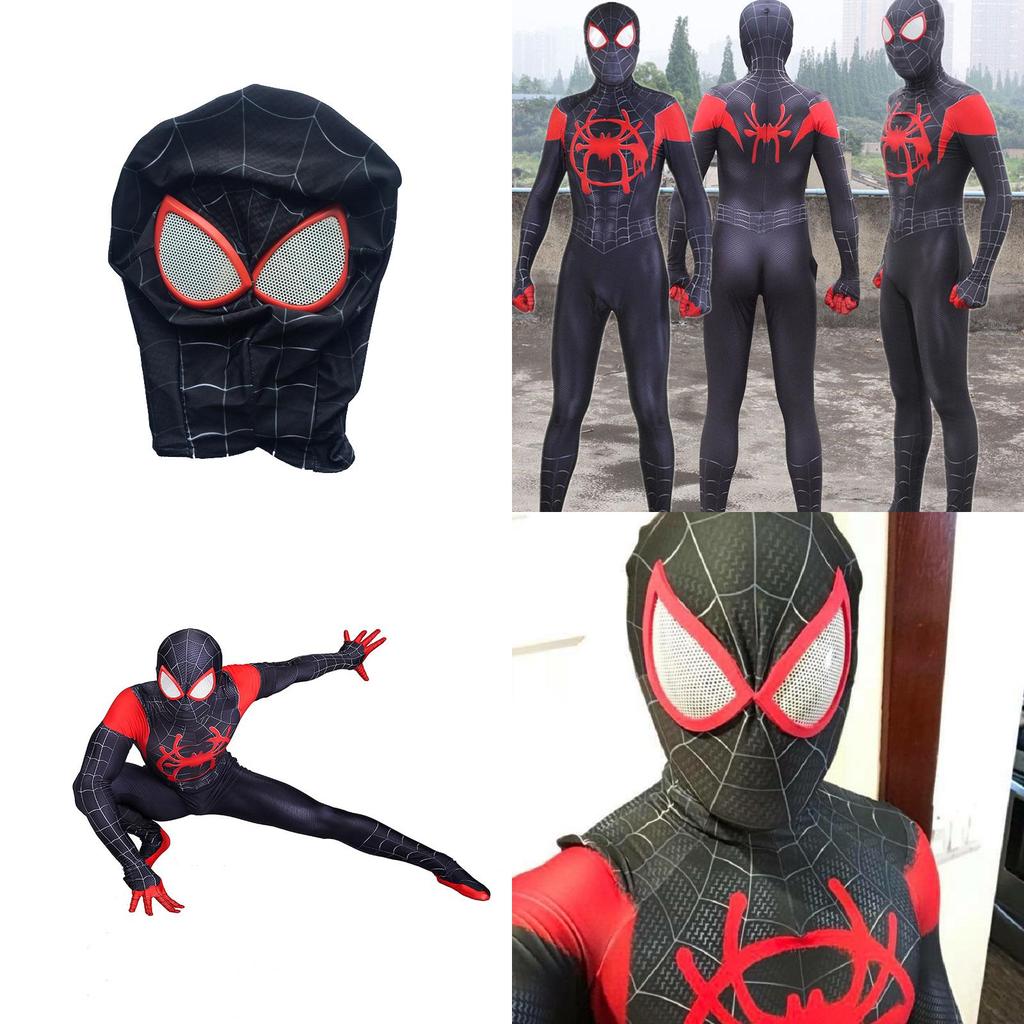 Costume traspirante ed elastico di Spider-Man Miles Morales per bambini e adulti