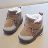 Winter Baby Walker Shoes: Velvet-Infant Soft Sole, Non-slip Cotton Snow Boots for Boys & Girls