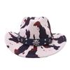 Cross-Border American Trend Skull Western Cowboy Hat Personalized Retro Knight Top Hat Cow Pattern Sunscreen Visor
