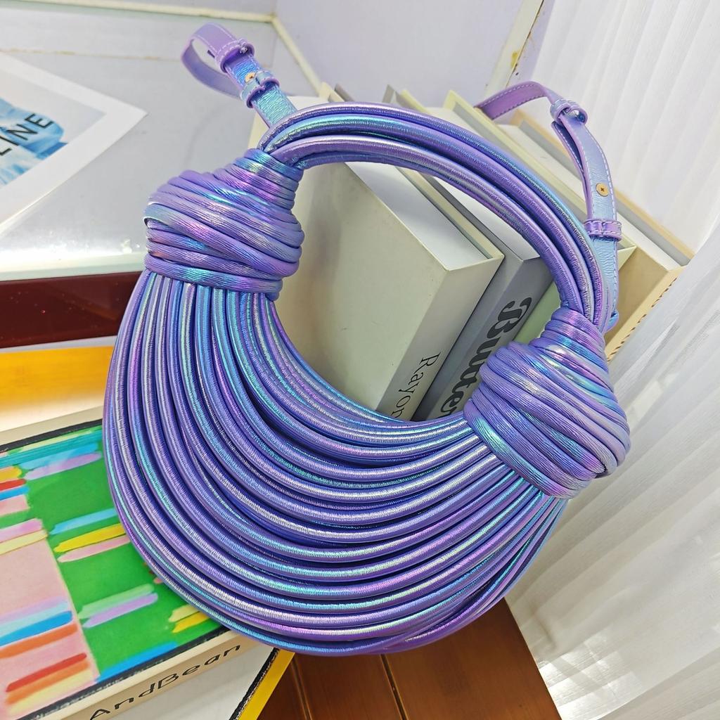 Fashion Handbag Bag Women'S High-End Niche Design Personalized Woven Noodle Bag Messenger Bag Women'S Tide