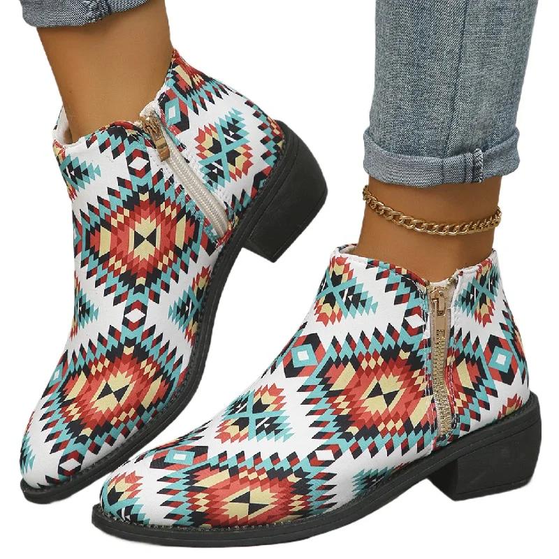 Fashion New Cotton for Warmth Women Boots for Fall 2024 Cotton for Warmth Women Boots for Large Size Pointed Toes with Thick Heels