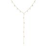 Gold Plated Dangling Cubic Zirconia Necklace for Women Stainless Steel