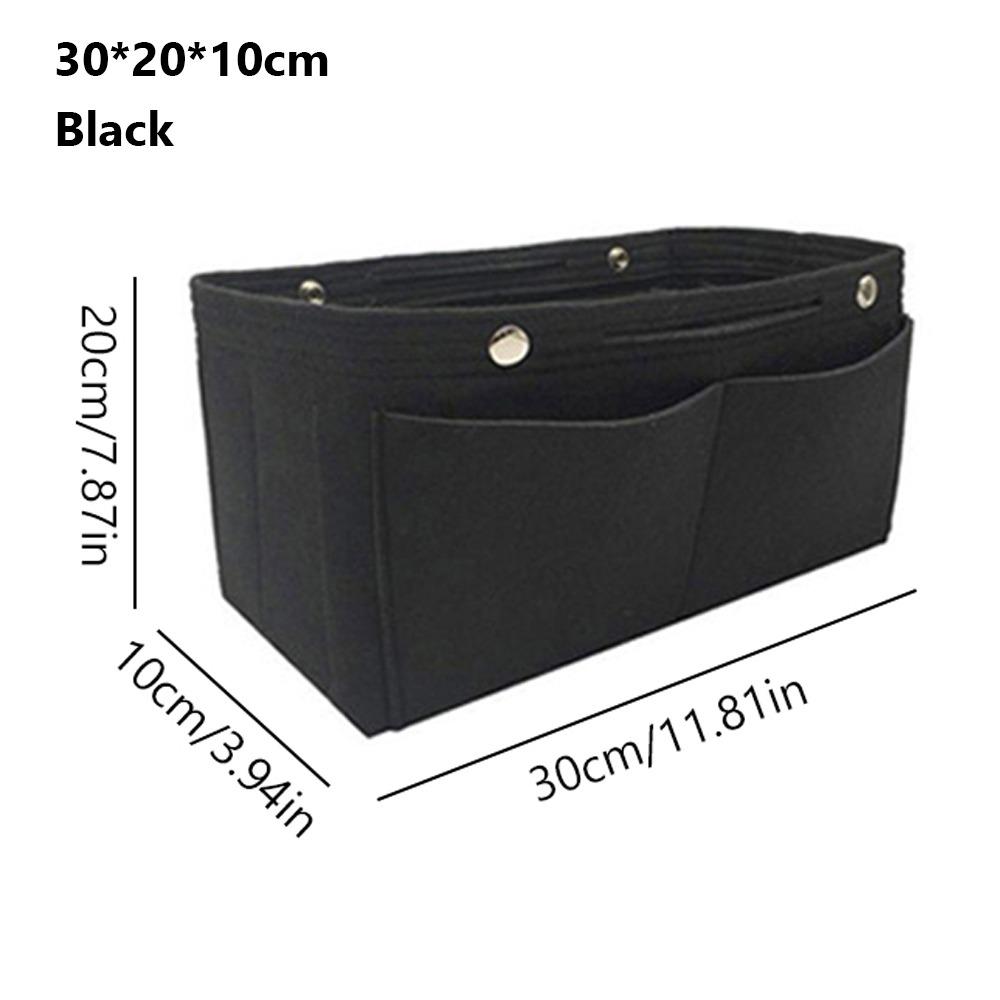 Simple Felt Handbag Insert Bag Bag Support Large Capacity Internal Bag Storage Organization Multi-Pocket Bag Organiser