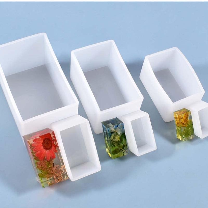 11Pcs Silicone Molds of Different Sizes,DIY Handmade Jewelry Resin Dried Flower Ornaments Square Ball Molds,Resin Jewelry