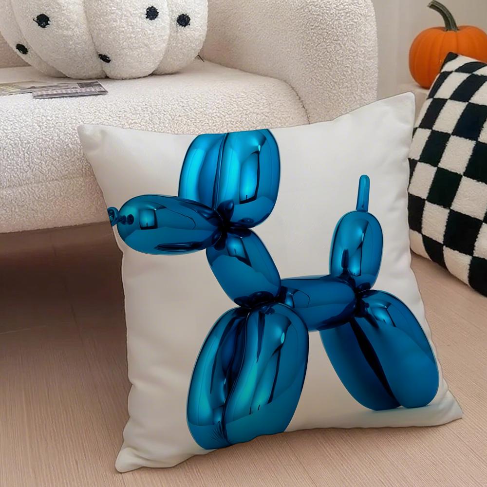 

Trendy Art JJeff Koons BBalloon Dogs Cushion Cover Throw Pillow Cover Hidden Button Durable Polyester Chair Cushion 30X30cm