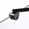 Black and Transparent Shower Screen 80 X 68 X 128 Cm
