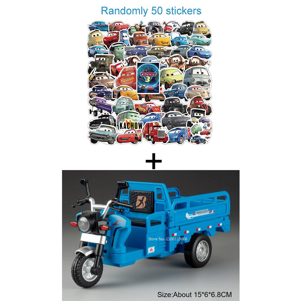 1:15 Scale Tricycle Cars Toys Models Alloy Diecast Rubber Tires Model Tricycles Tailgate Opened Vehicles for Adult Home Decor