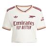 adidas Originals SS25 Arsenal 25/26 Cropped Al treilea Confortabil Moale Elimină umezeala Mânecă scurtă Tricou de Fotbal Femei topuri JP4223