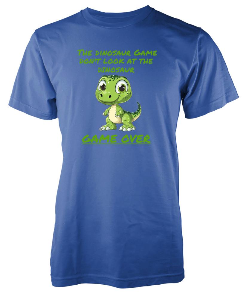 

Don t Look At The Dinosaur Game Over Funny Novelty Gift Unique Kids T-shirt 2XL