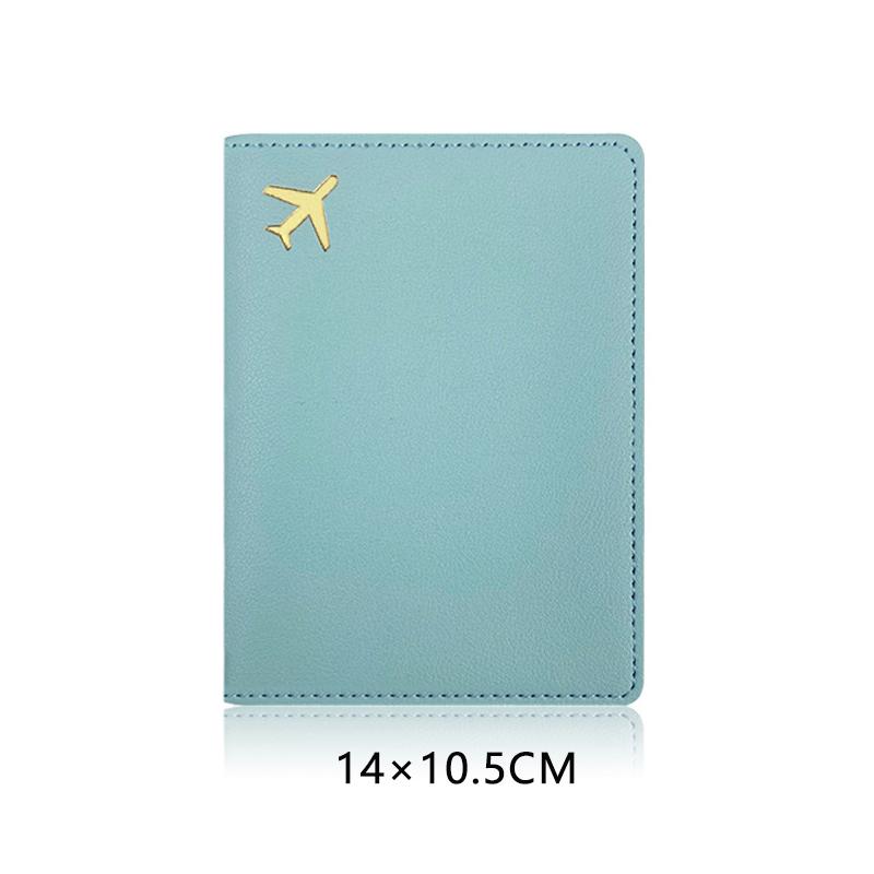 

Жінки, чоловіки, чохол для кредитної картки для паспорта, візитна картка зі штучної шкіри, гаманець для паспорта, дорожнє портмоне, дорожня обкладинка для паспорта світло-синій колір