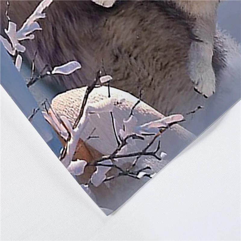 3D Printed Bedding Set Snow Wolf Animal Single Double Queen King Duvet Cover Set Twin Full Size Bedclothes For Child Kid Adult