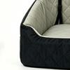 Small Dog Car Seat Up to 30 Lbs Elevated Detachable Washable with Storage Pocket and Dog Safety Leash for Puppy Black