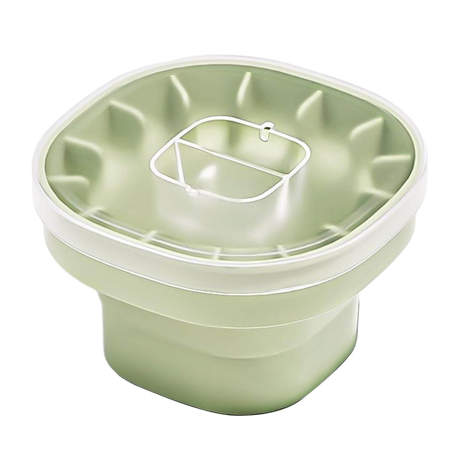 Foldable Ice Bucket Silicone Stackable Reusable Ice Mold Home Kitchen Tools зелёный