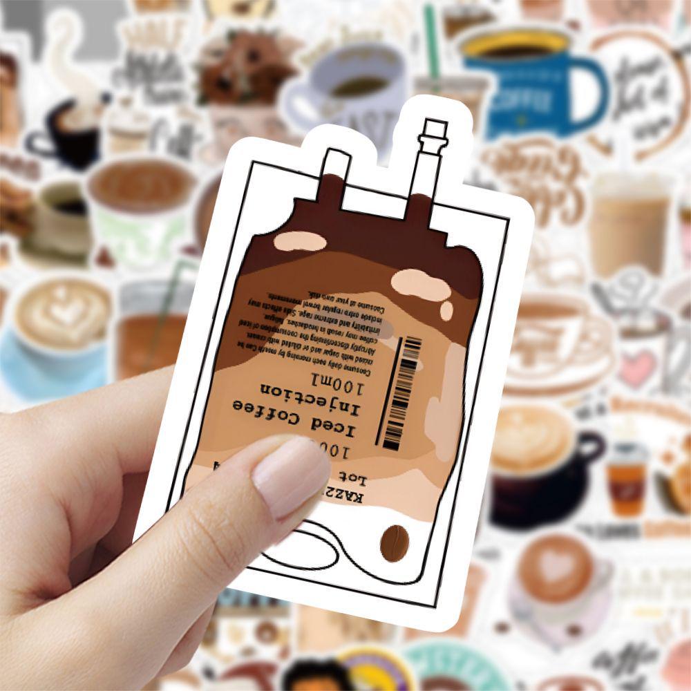 60 Coffee-Themed Digital Stickers for iPad, Phone, Laptop, or Diary - Personalized Graffiti DIY Set