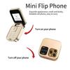 2025 I16 PRO MAX 4G Mini Fold Mobile Phone 2 SIM Card Speed Dial Video Player Magic Voice Blacklist Small Flip Cellphone Type-C