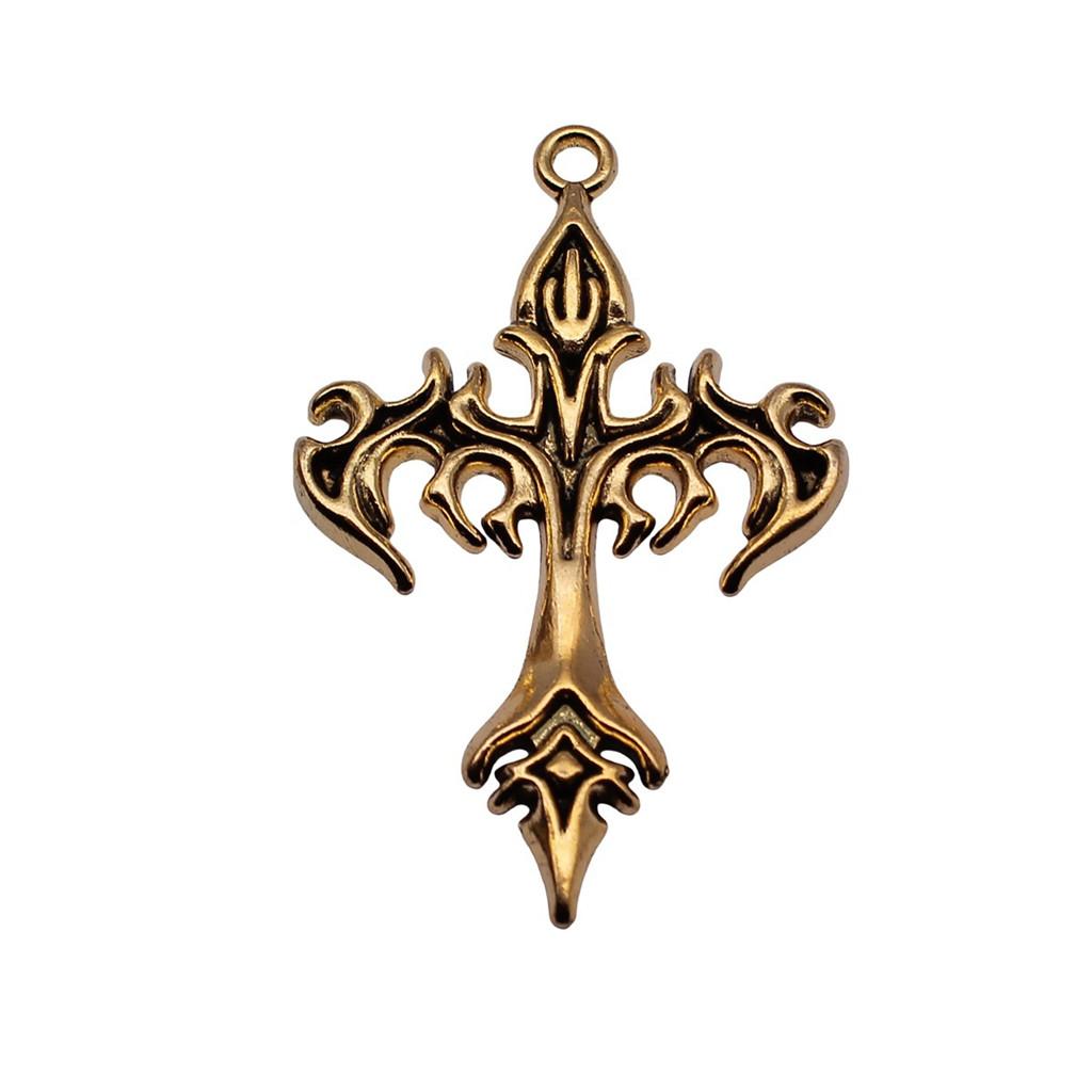 Hollow Cross Charms Multi Color Alloy Pendants For Gothic Christian Jewelry Accessories