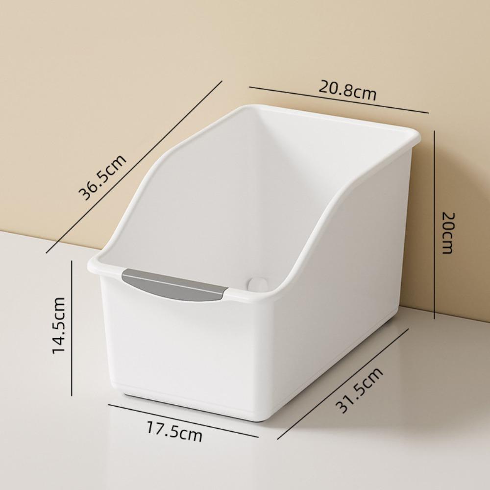With Bottom Pulley Storage Box Plastic Desktop Organizer  Home Kitchen Office