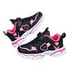 Toddler Girl Light-Up Sneakers, Durable & Comfortable Casual Shoes for Outdoor Play – Black, Size 4.5-5 Years