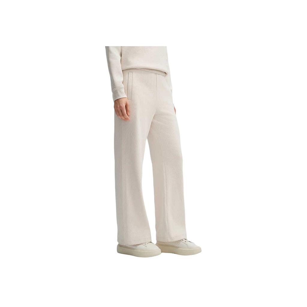 Fila Comfortable Loose Knit Wide Leg Casual Pants Women Bottoms Ice-Cream-White F11W513602FIV