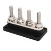 4 Post Power Distribution Block 3 8inch M10 Studs Battery Bus Bar with Cover DC12V to 48V 300A for Cars Boats RVs Black
