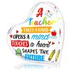 2D Flat, Heart-Shaped Acrylic Teacher Appreciation Desk Decor Plaque, Thanksgiving Gifts, Suitable for Wall Decoration, Porch, Room, Villa, Accents Ho