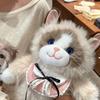 Lifelike Stuffed Animal Bag Fur Material Ragdoll Cat School Bag New Plush Backpack  Birthday Gift