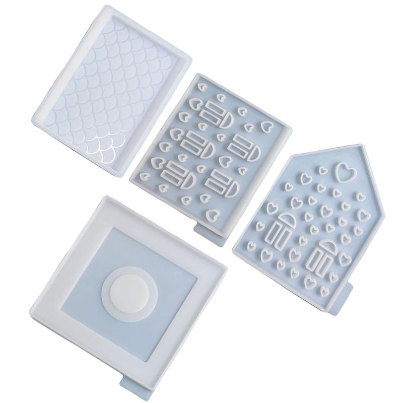 Epoxy Candlestick Silicone Mold Candle Base Mould Heart House Candle Stand Molds Ornaments Home Decorations Mould