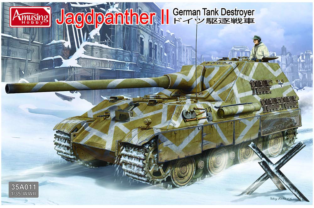 Amusing Hobby 1/35 Scale German Jagdpanther II Tank Destroyer Plastic Model Kit AMH35A011