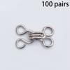 Set da 100 Pezzi Ganci e Occhielli da Cucito 11,5-17 mm Ganci e Occhielli Grandi Chiusura per Reggiseno Abbigliamento Pantaloni Gonna Cucito Fai da Te Artigianato