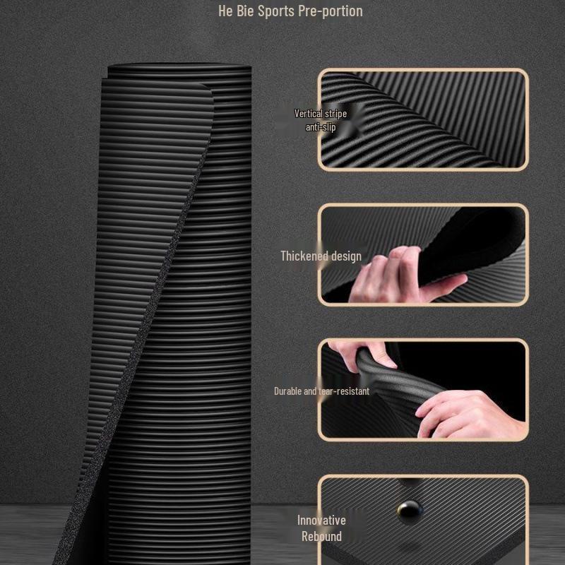 Thickened Non-Slip Yoga Mat for Beginners: Extra Wide and Long for Men & Women with Free Shipping