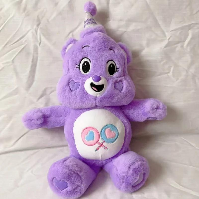 Anime Cartoon Care Bears Kawaii Birthday Plush Toy Japanese New Rainbow Bear Plush Doll Bedroom Pillow Ornament Doll Gift 45cm