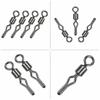 100PCS Side Line Clip Rolling Swivels High Strength Drop Shot Swivels Fishing Swivels  Carp Fishing