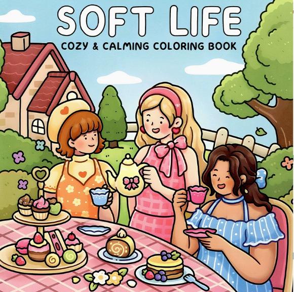 Children's Cartoon Coloring Book: Cute, Comfortable, Warm, Stress Relief, Simple Graffiti Drawing for Kids
