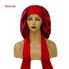 Large Satin Night Sleep Cap Hair Bonnet Hat Head Cover Wide Band Adjust Elastic