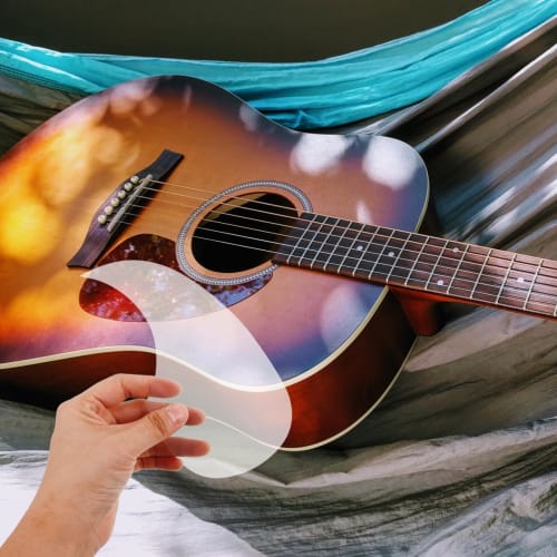 Alasum Acoustic Guitar Pickguard, Transparent, Easy Installation, Scratch Resistant, Accessory