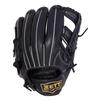 ZETT Soft Steer Baseball Size 4 All-Around Glove, Right-Handed Throw, Black, (BRG352620)