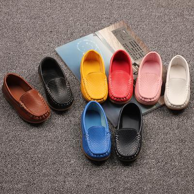 Kinder Freizeitschuhe Flach Süßigkeitenfarben Unisex Jungen Mädchen Weiche Loafer Slip-on PU-Leder Schuhe Für Kinder Größe 21-36