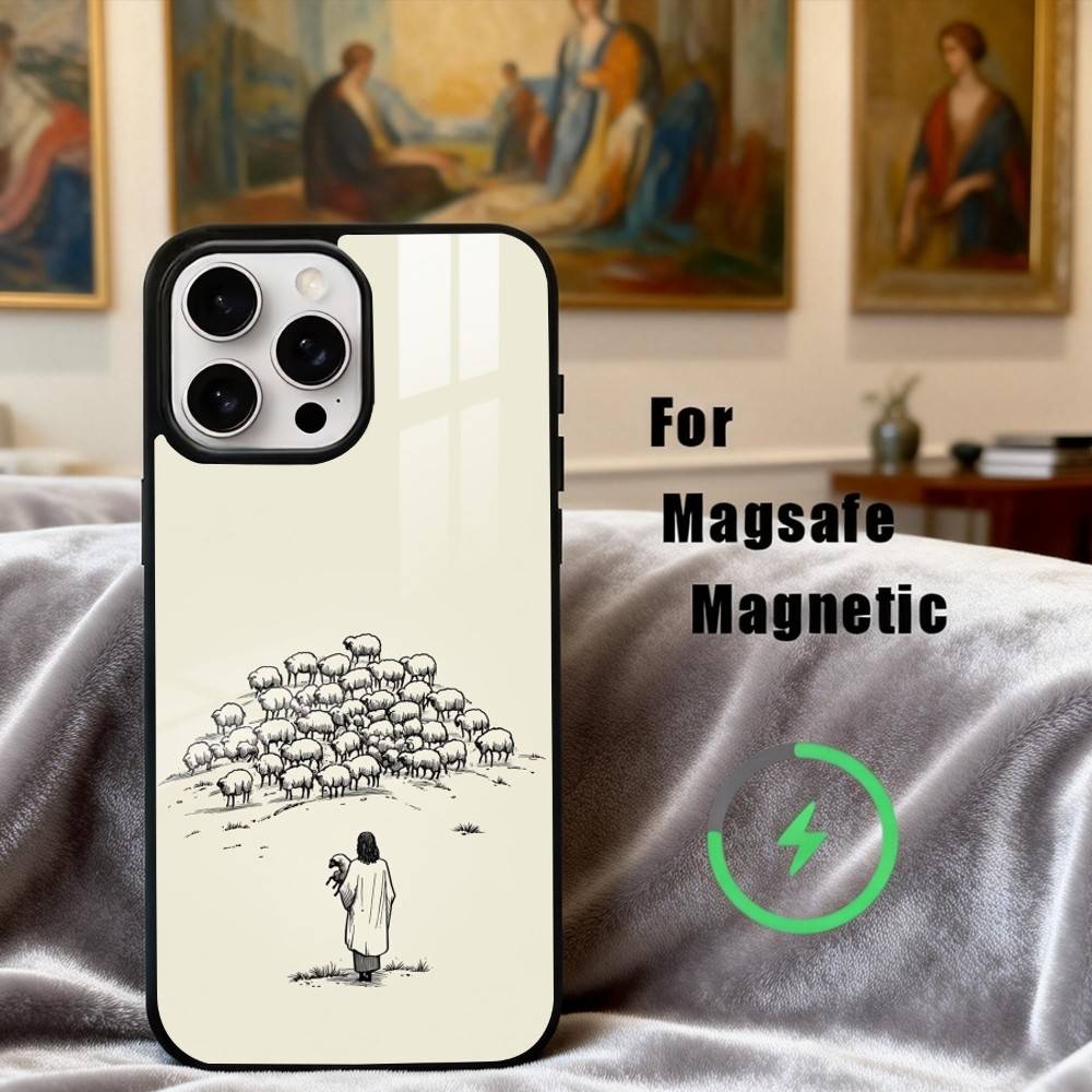 C-Christian A-Art Phone Case For iPhone17,16,15,14,13,12,11 Plus,For Magnetic Wireless Charge Cover