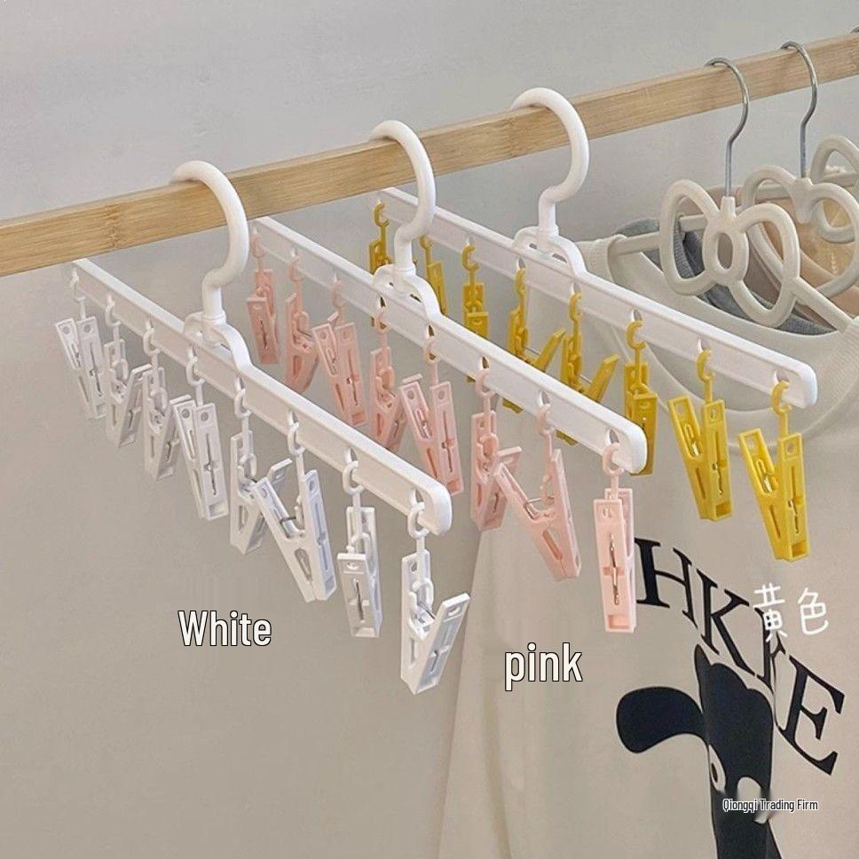Multi-functional Hanger: Sock, Hat, and Baby Clothes Drying Clip for Dorms and Travel