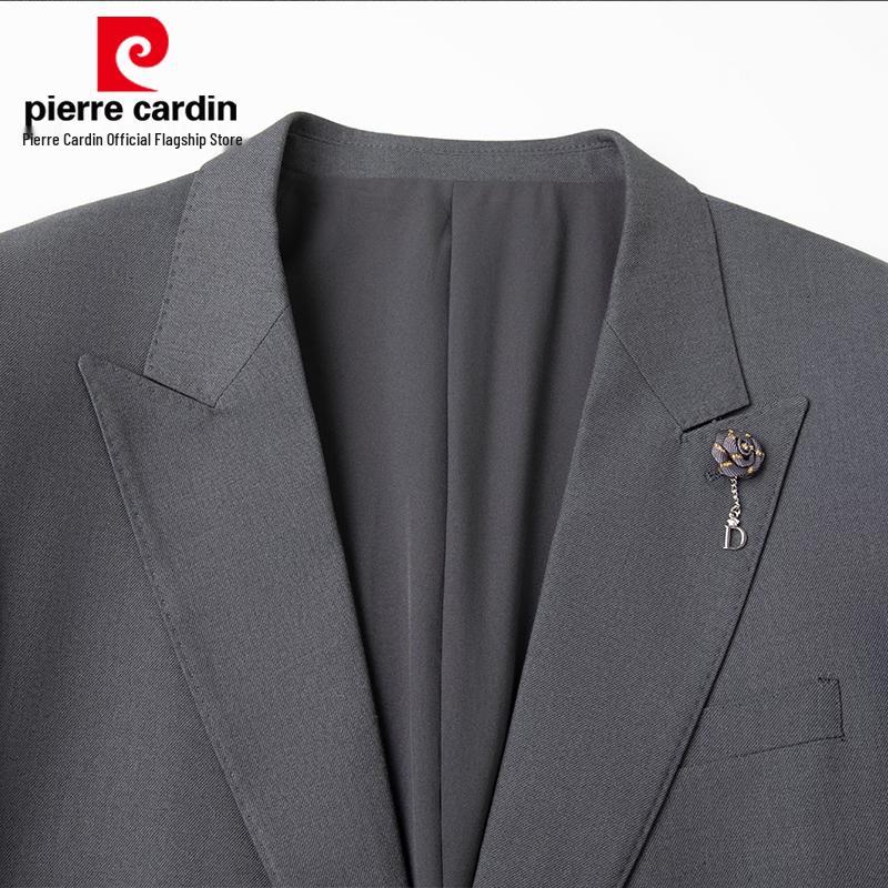 Pierre Cardin Men's Slim Fit Wool Blend Two-Piece Suit