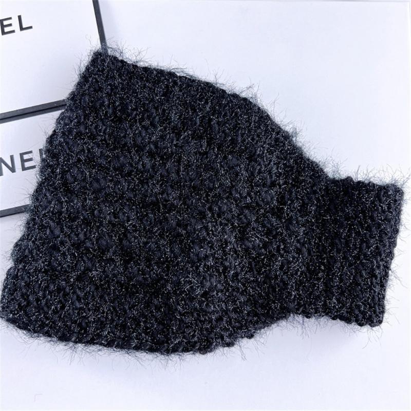 2in1 Fashion Neck Warmer Knit Hairband for Woman Camping Travel Wide Headband