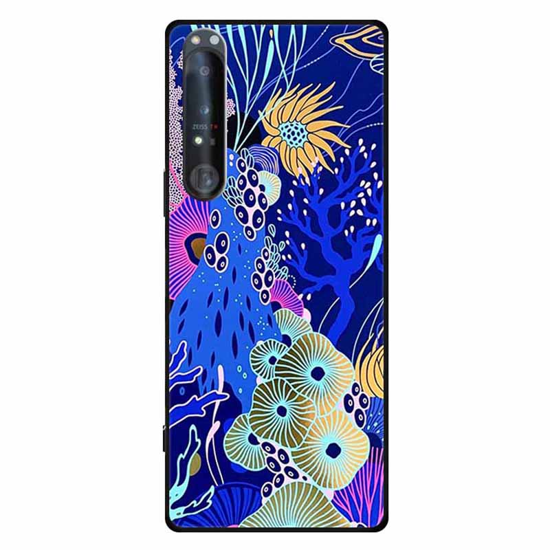 

Чехол для Sony Xperia 1 IV 5G с печатью узора, мягкая TPU накладка для мобильного телефона Ocean Coral