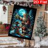 2D Flat - 2D Flat - 2D Flat, 2D Flat Christmas Santa Claus Presents Snowman Garden Flag As a Gift_4-28X40 Inch Outdoor Garden Flag Double-Sided Home D