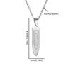 Men Cross Bullet Shaped Stainless Steel Necklace Personality