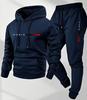 2025 Men's Pullover Hoodie and Jogger Set with Printed Logo