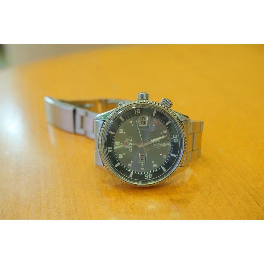 Used ORIENT Vintage Automatic Watch Three Star Rotating Inner Bezel