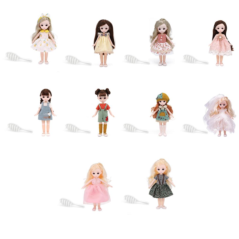 Simulation Ball-jointed Doll with Handbag Makeup Movable Joints Handmade Dolls Dress Up Toy Accessories Christmas Birthday
